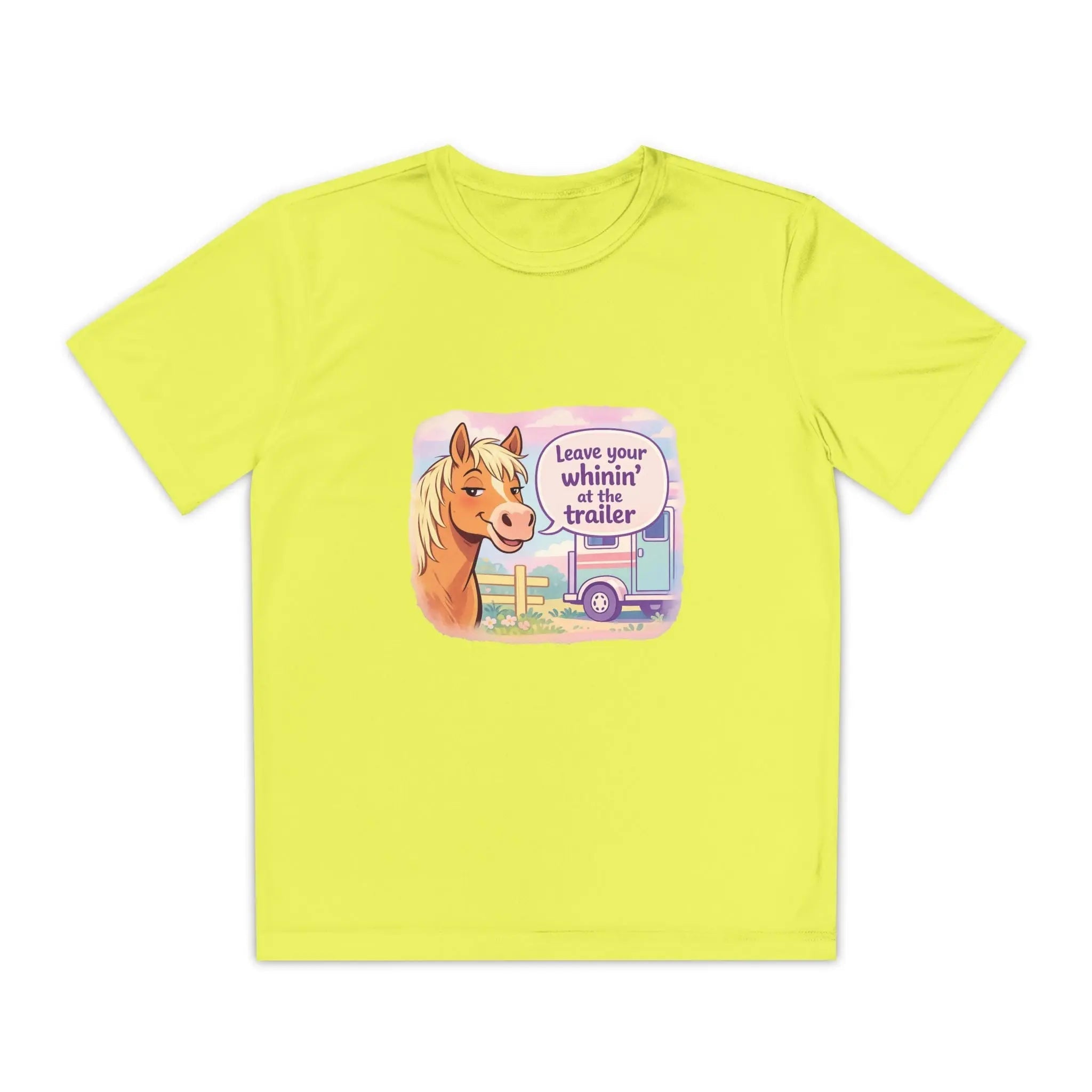"Leave Your Whinin' at the Trailer" Girls Moisture-wicking Sport T-shirt