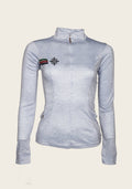 Espoir Lumiere Eternal Collection Melange Grey Quarter Zip Sun Shirt Long Sleeve