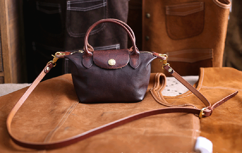 Vintage Luxe Horse Skin Leather Handbag For Everyday Use