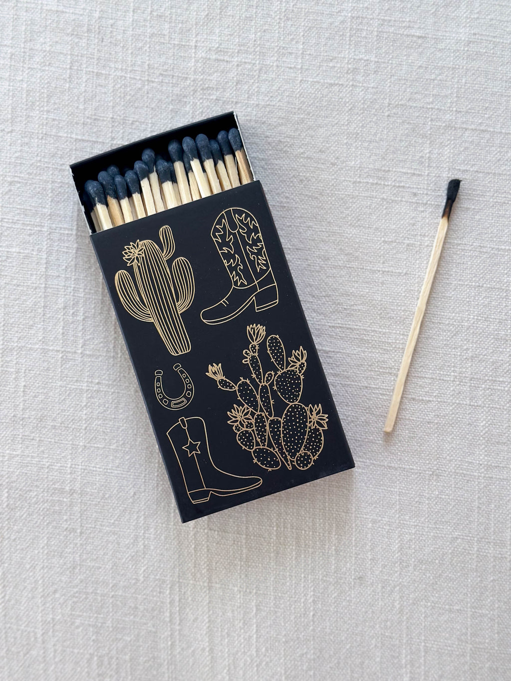 Black Oversized Cowboy Boot & Cactus Matches