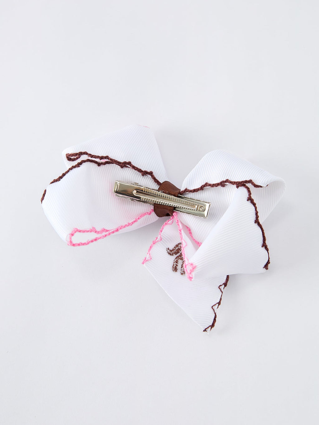 Western Horse Embroidery Ruffle Edge Girls Hairpin 4/6.25 Inches