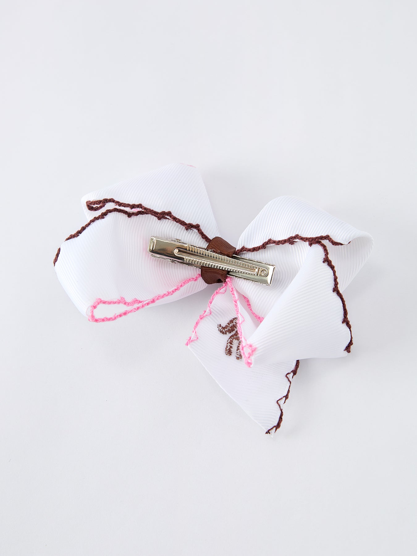 Western Horse Embroidery Ruffle Edge Girls Hairpin 4/6.25 Inches