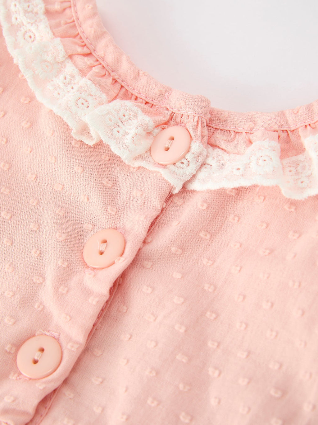 Western Horse Embroidery Girls Romper Lace Petals Collar Puff Sleeve