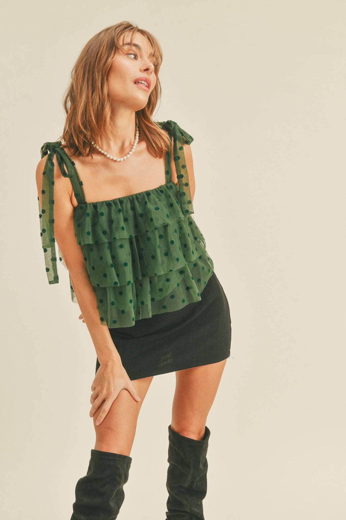 TIERED RUFFLE LAYER TOP