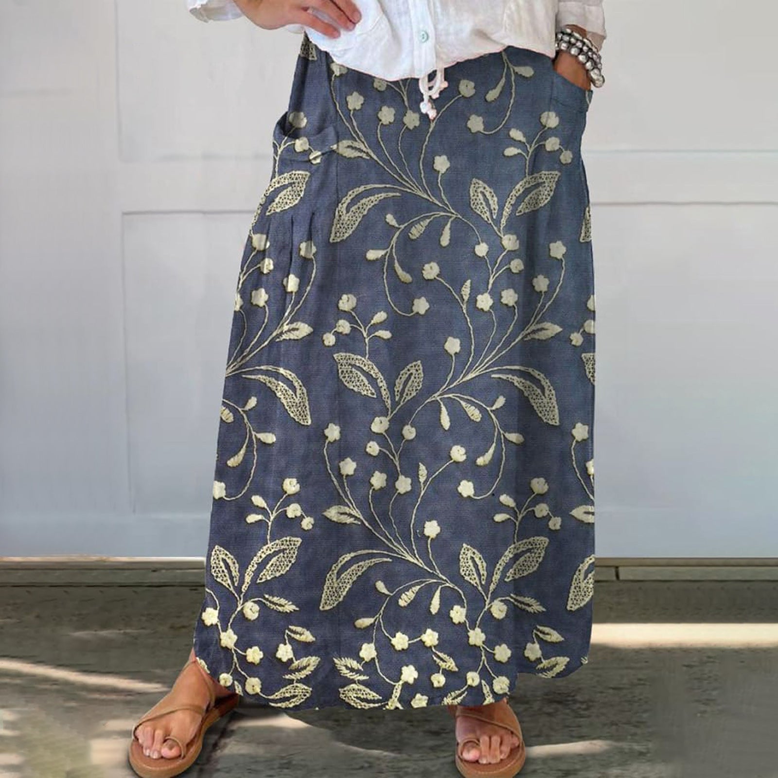 Casual Country Long Skirt With A Sophisticated Work-appropriate/Play Vibe