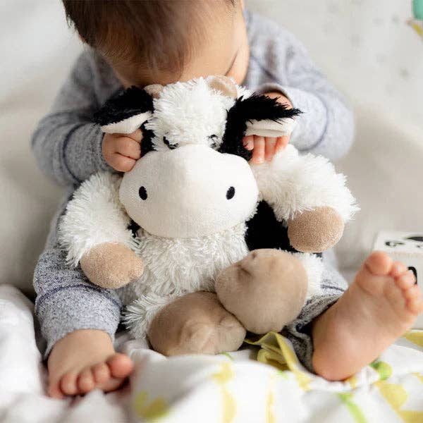 BLACK AND WHITE COW WARMIES 13"