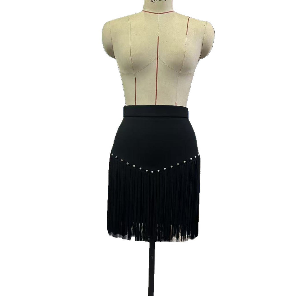 Womens Western Cowboy Fringe Mini Skirt