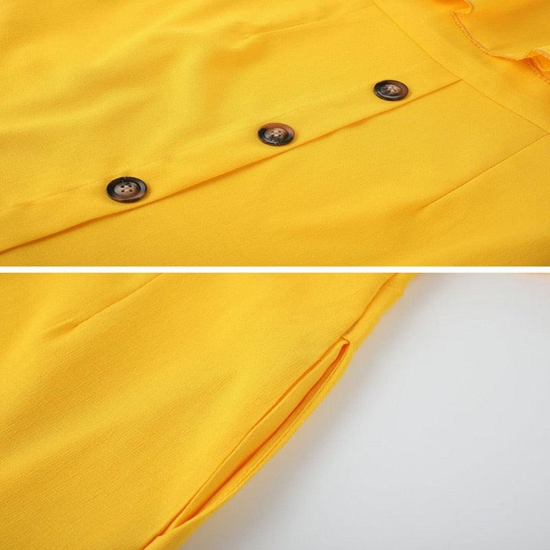 Summer Sun Strapless Button Down Dress Casual Summer Wear