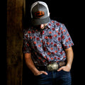 “Rowdy Rose” Pearl Snap Shirt | Western Red Pearl Snap Button-Up for Ranch & Rodeo | Westrek