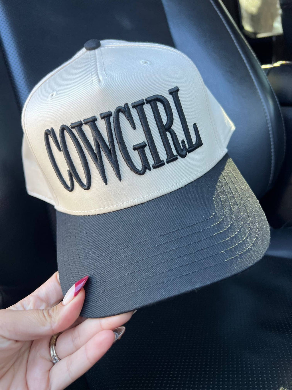 Cowgirl Embroidered Trucker Hat 