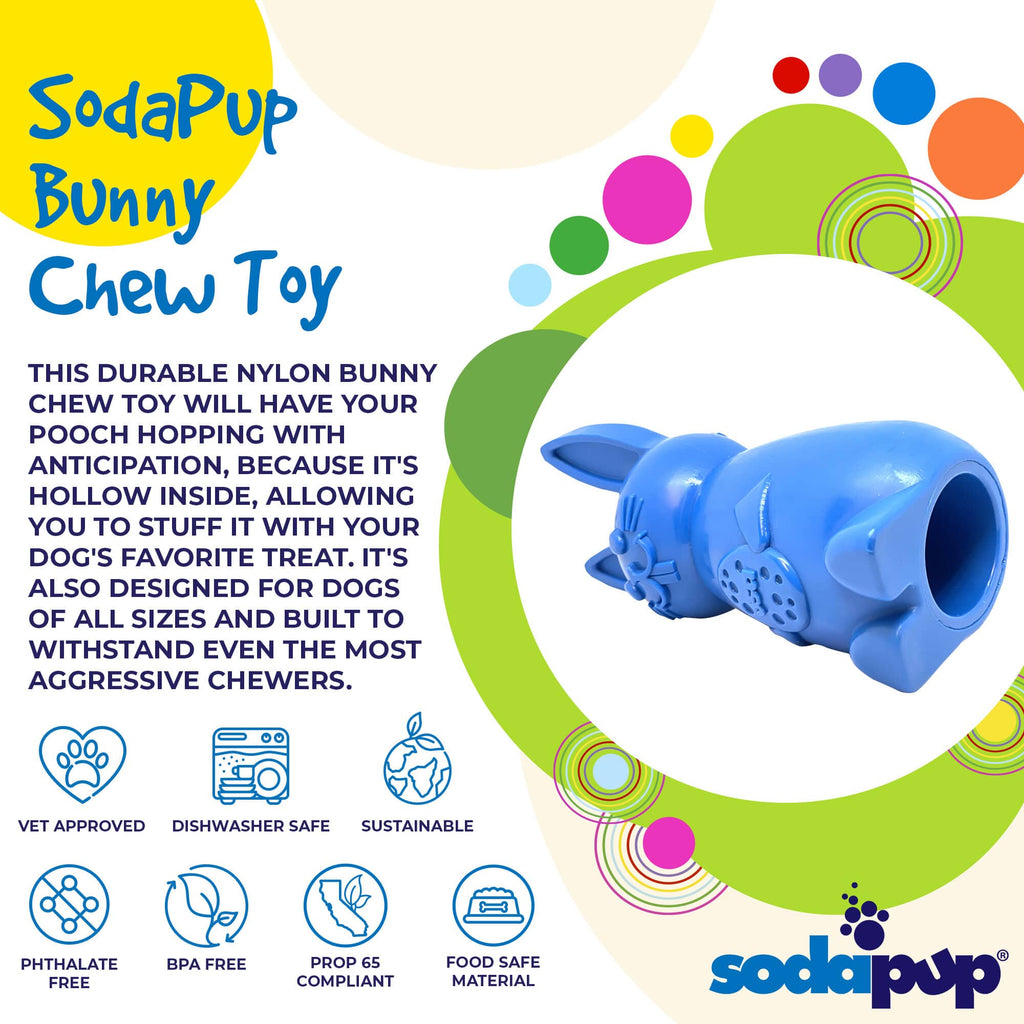 eChew Bunny Nylon Chew Toy Model Bunny for Aggressive Chewers Durable USA Made