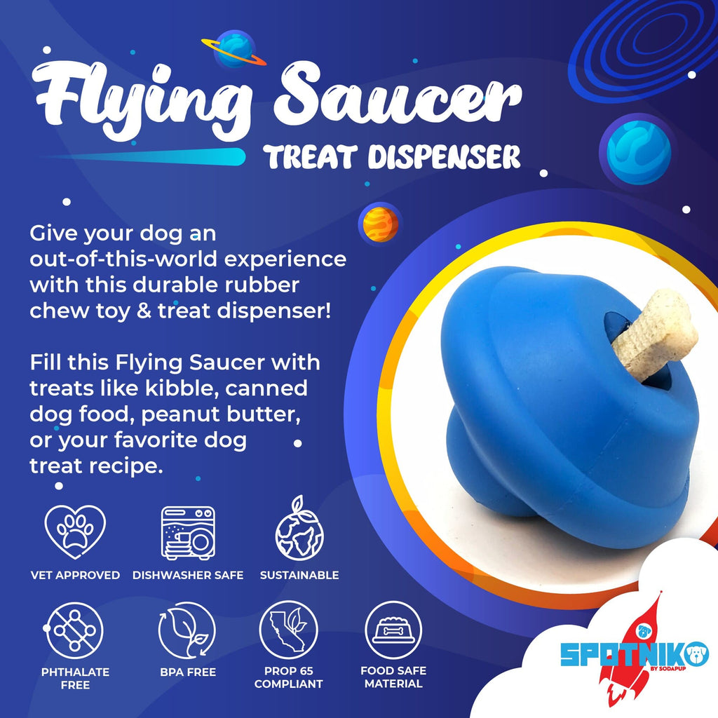 Flying Saucer Dog Toy And Treat Dispenser eDispenser