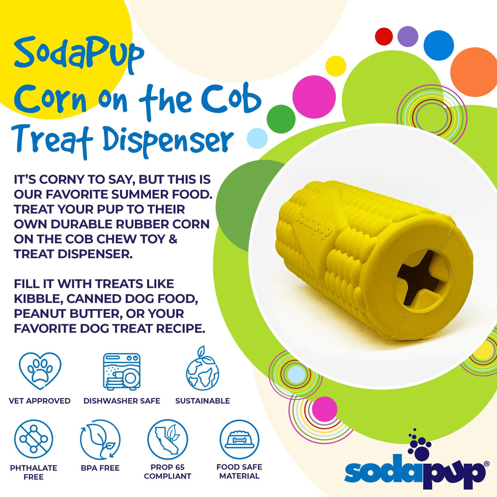 Corn On The Cob eDispenser Dog Toy Treat Dispenser Usa Made