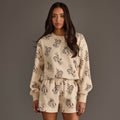 Ivory Western Print Sweatshirt