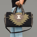 Black, Olive, Gray & Cream Western Duffel