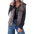 Women's Warm Cotton Vest With Leopard Print