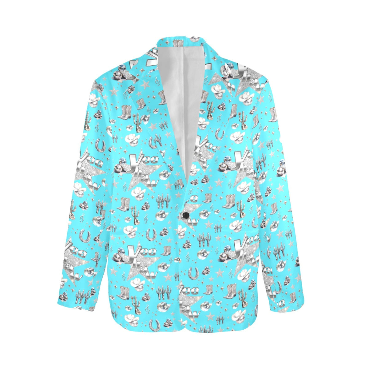 Baha Ranch Turquoise YEEHAW Rhinestone Cowgirl Blazer