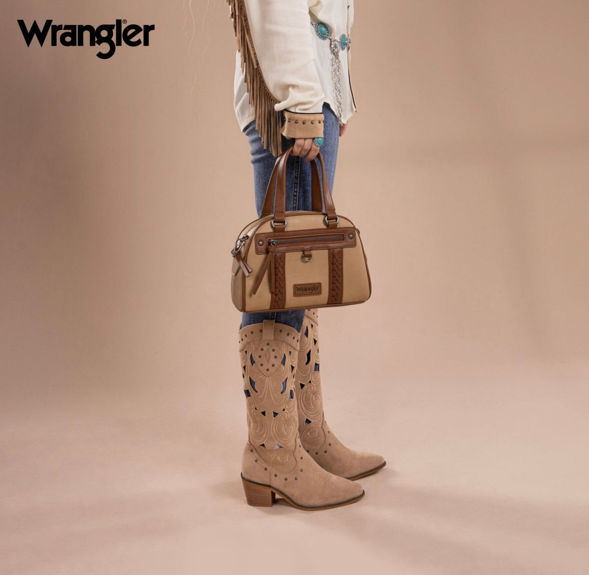 Wrangler Whipstitch Collection Satchel/Crossbody Bag-Multiple Colors