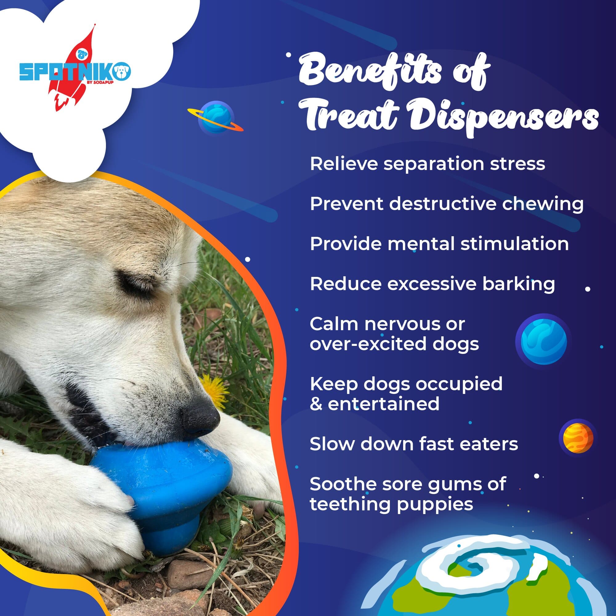 Flying Saucer Dog Toy And Treat Dispenser eDispenser