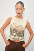 Montana Skies Graphic Knit Sweater Top