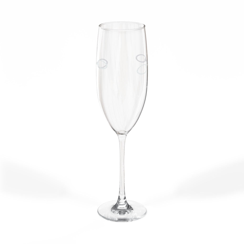 Engraved Champagne Flute 8oz  Snaffle horse Bit Design