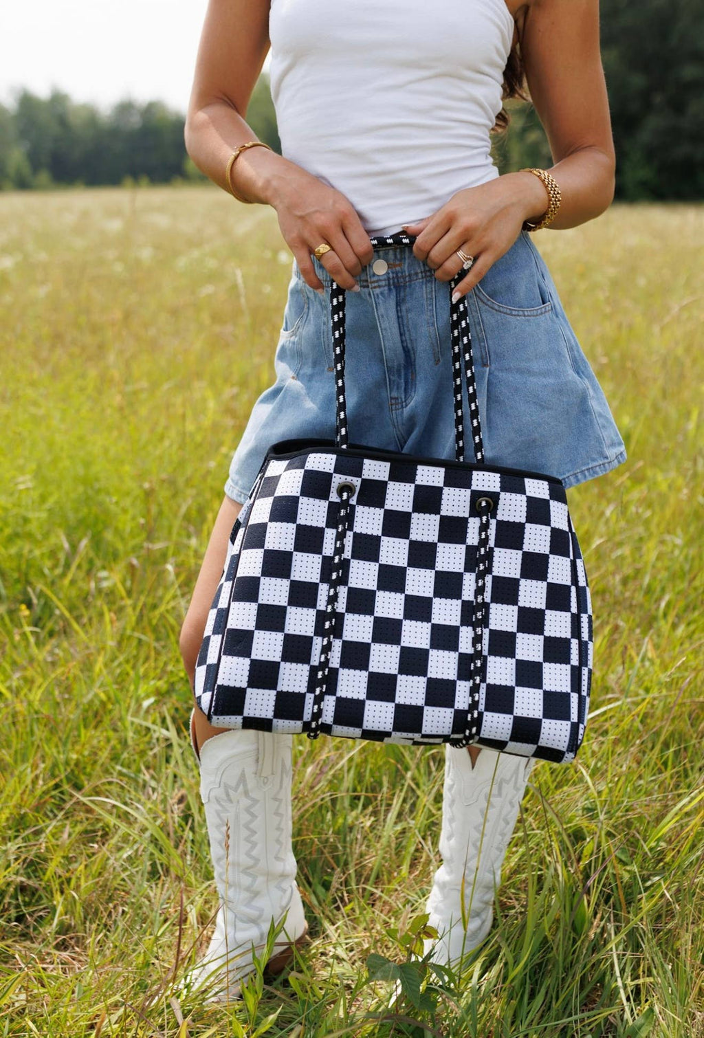 Checkerboard Large Tote | Everyday Carryall Bag