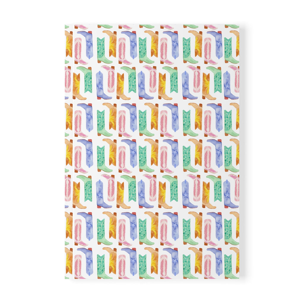 Watercolor Cowboy boots Softcover Notebook