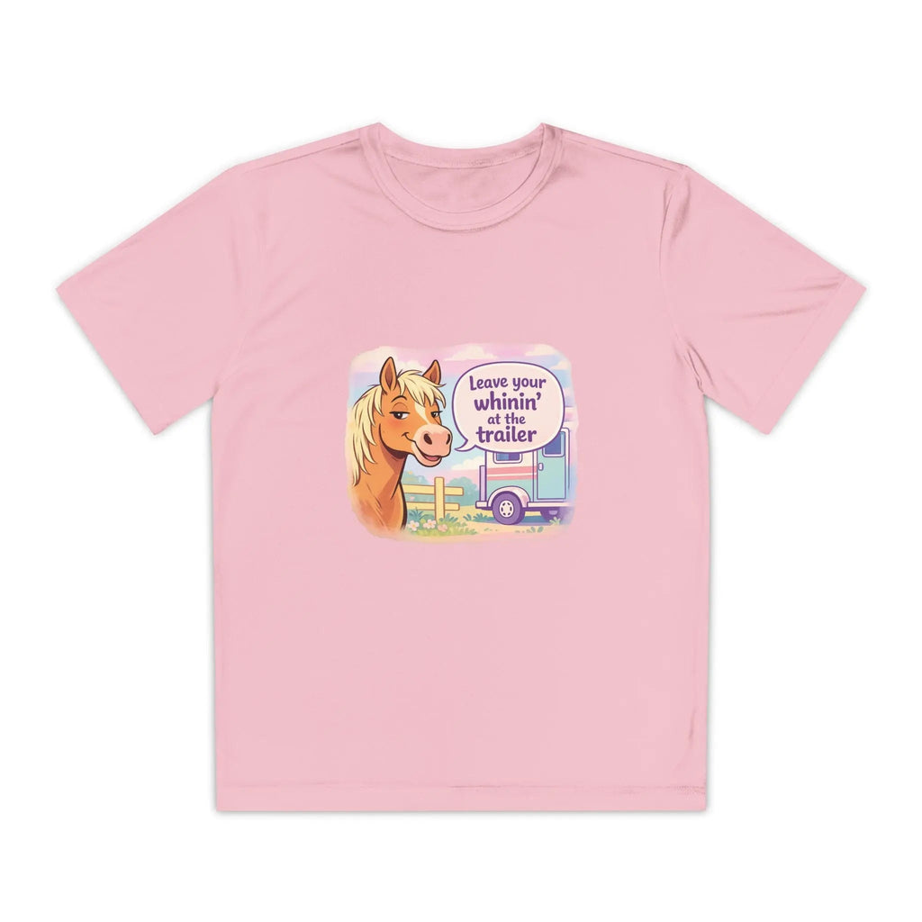 "Leave Your Whinin' at the Trailer" Girls Moisture-wicking Sport T-shirt