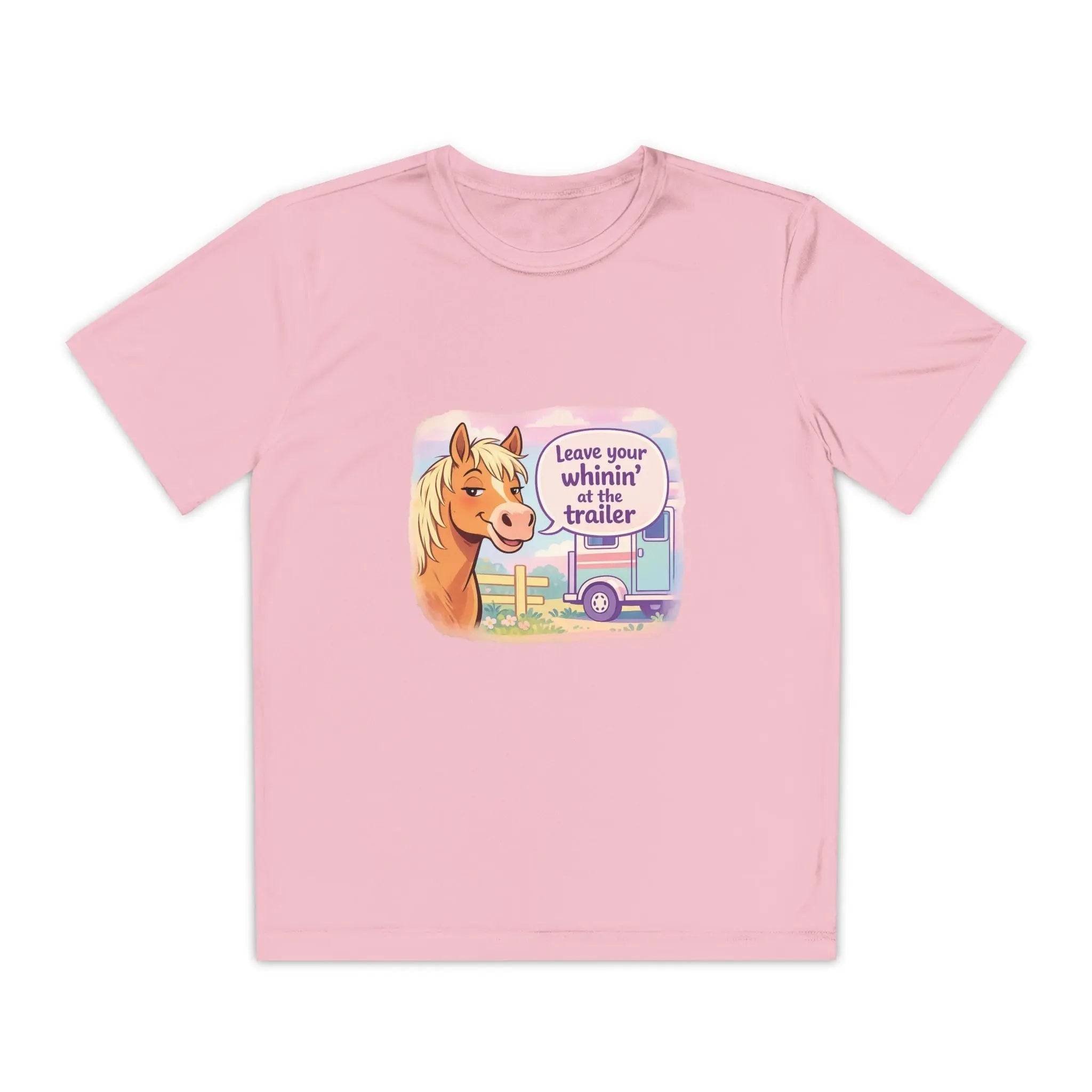 "Leave Your Whinin' at the Trailer" Girls Moisture-wicking Sport T-shirt