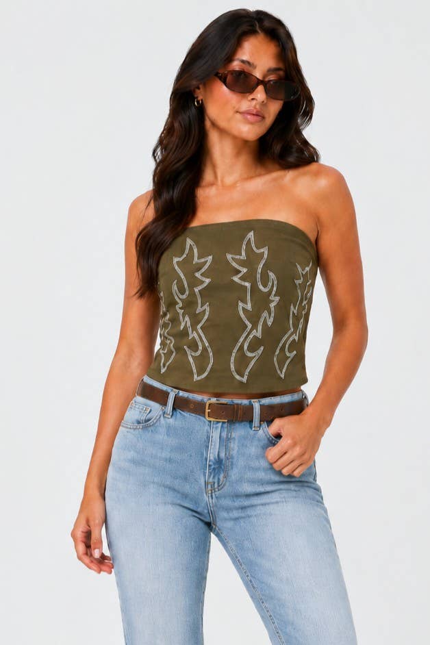 Sagebrush Stitch Tube Top