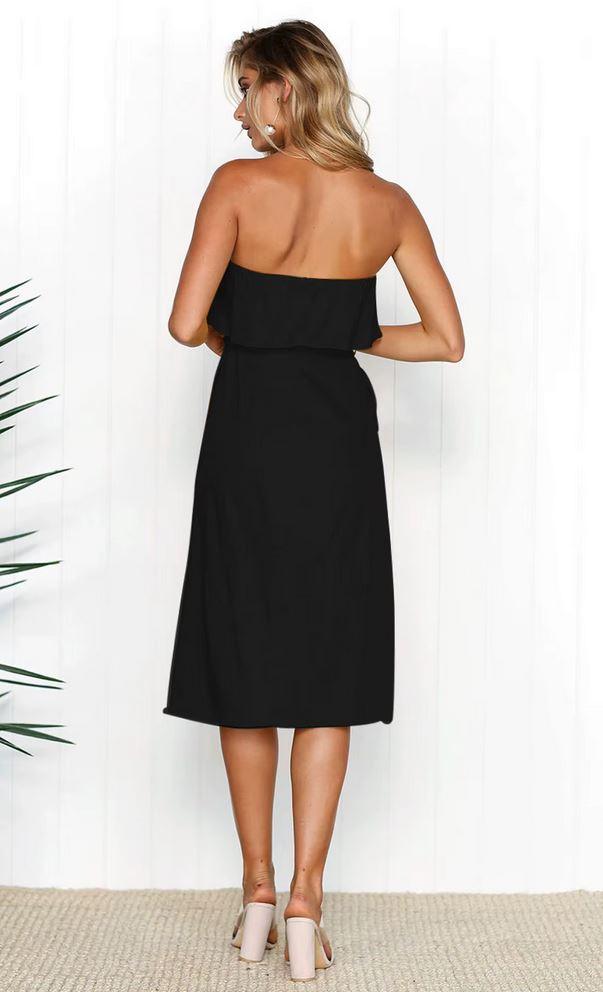 Summer Sun Strapless Button Down Dress Casual Summer Wear