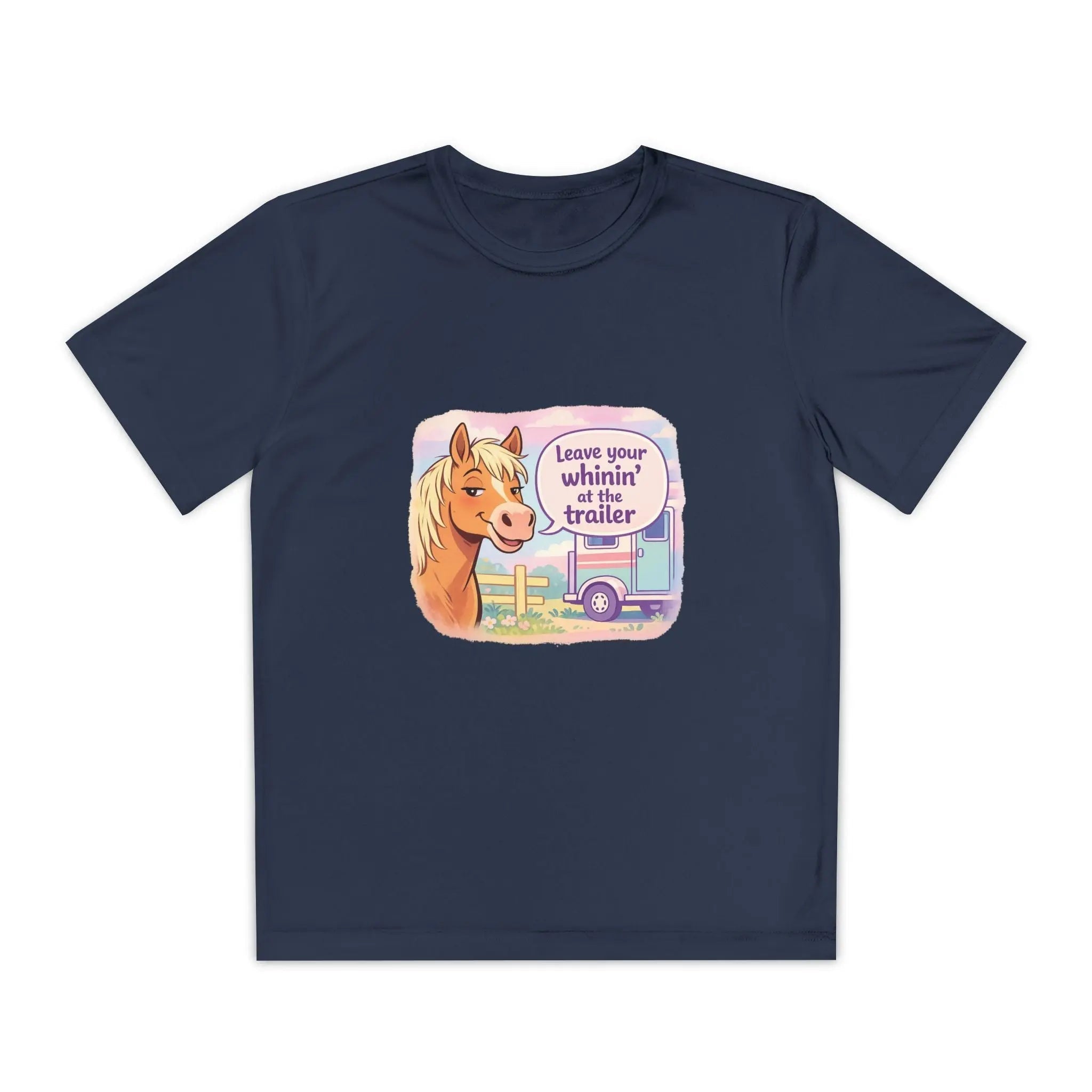 "Leave Your Whinin' at the Trailer" Girls Moisture-wicking Sport T-shirt