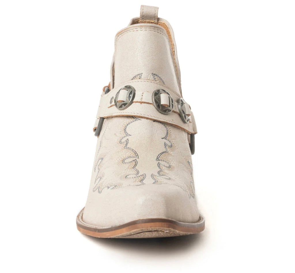 Myra: Western Ember Leather Embroidered Booties