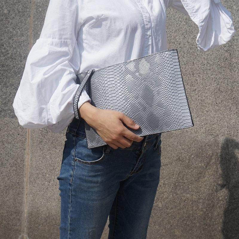 Python Luxe Clutch PLC-01 Simulated Leather Evening Bag