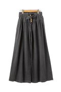 Carbon Grey Mineral Wash Button High Waist Wide Leg Jeans