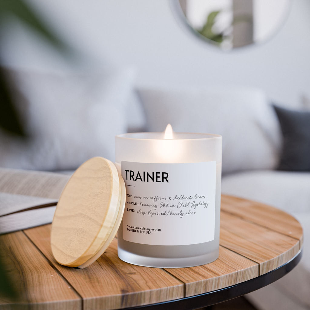 Frosted Glass Candle, 11oz - Trainer