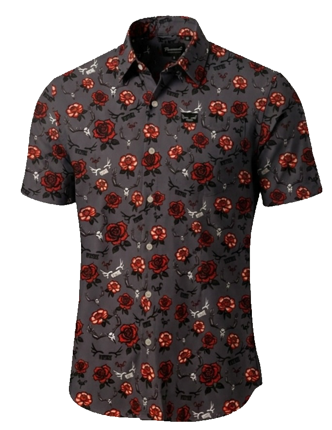 “Rowdy Rose” Pearl Snap Shirt | Western Red Pearl Snap Button-Up for Ranch & Rodeo | Westrek