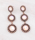 Glass Stone Concho Drop Earrings
