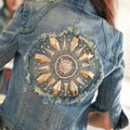 Cute Diamonds Diamond Encrusted Denim Jacket Half Sleeve HDJ001