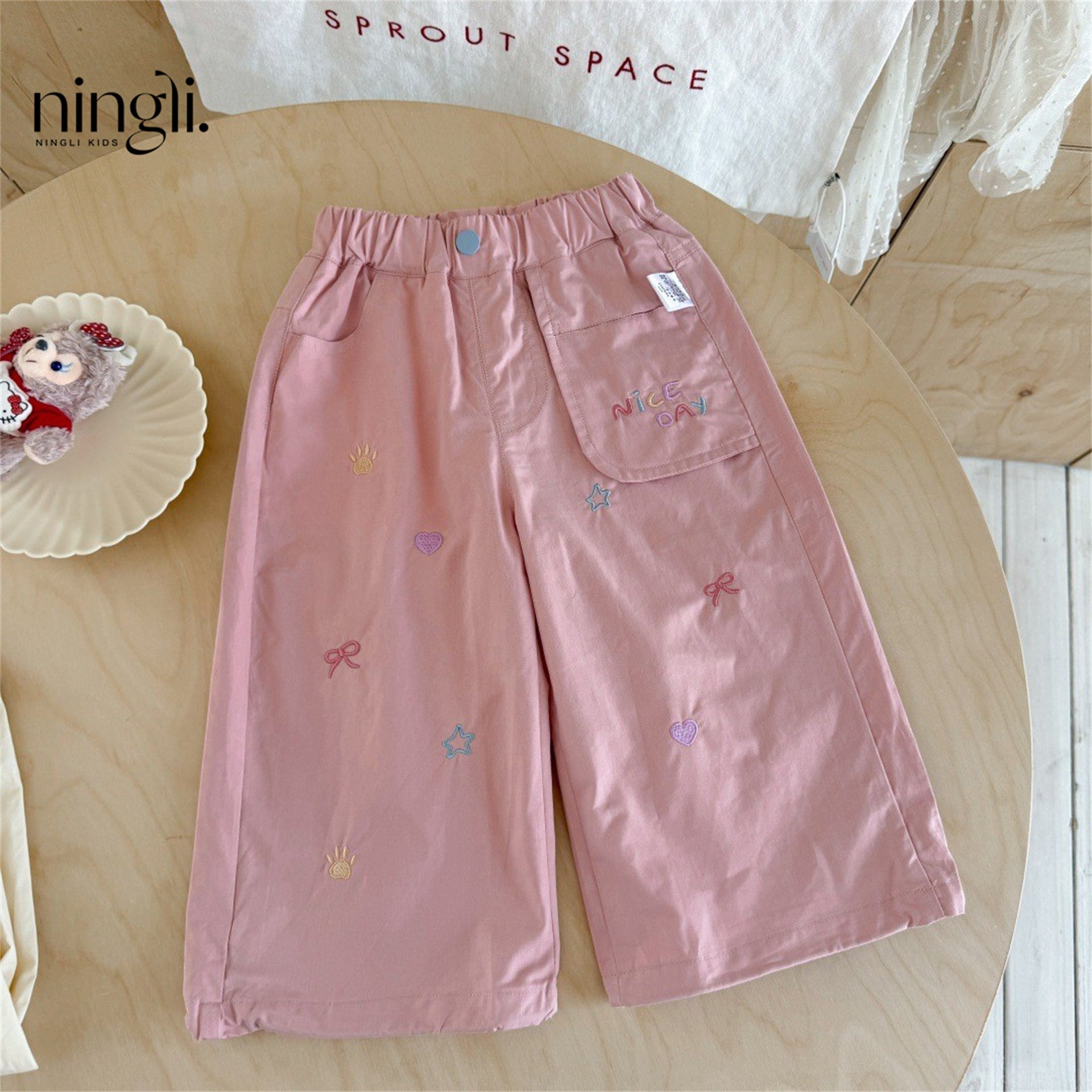 Girls Wide-leg Pants Western-style