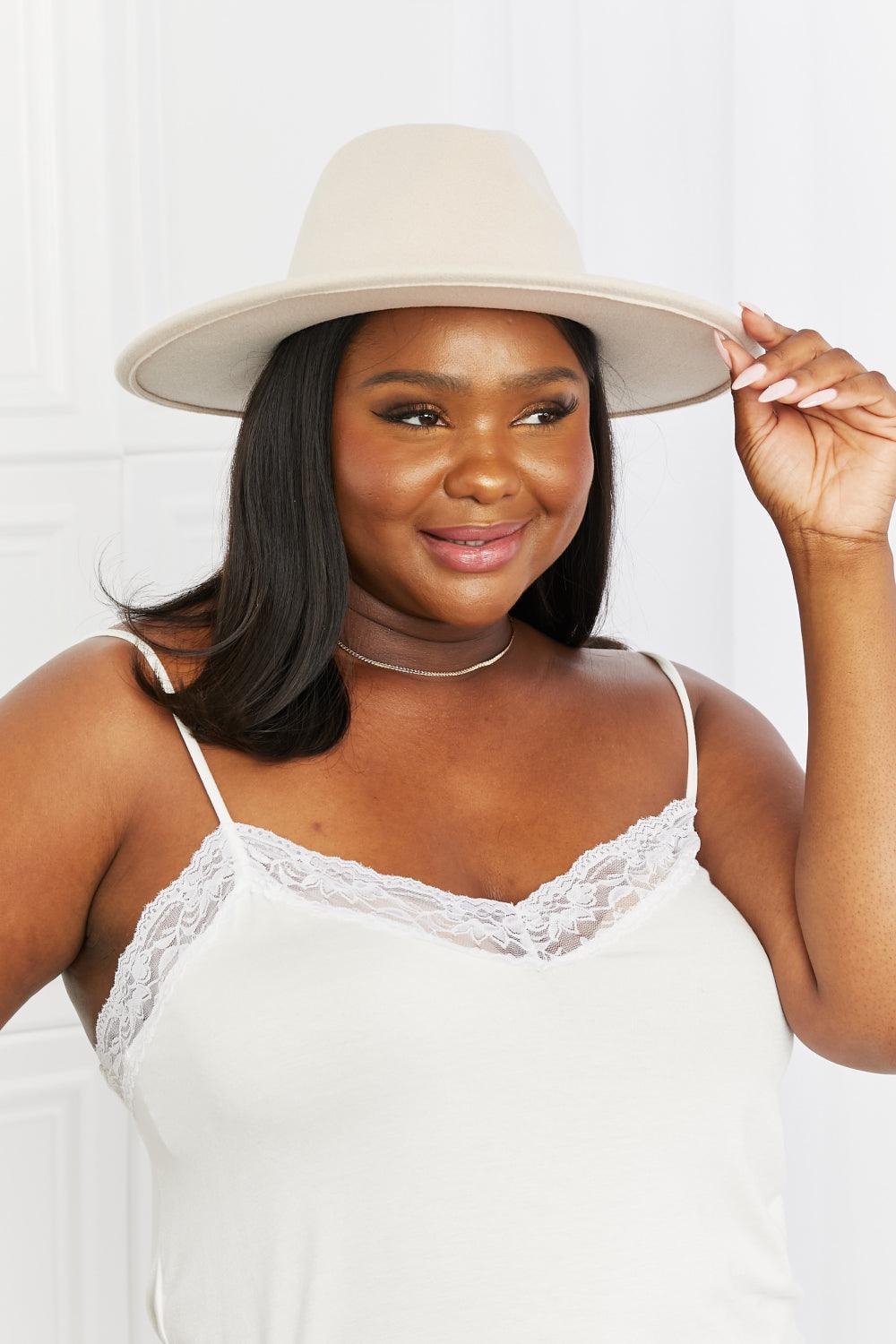 Savannah Sunset Beige Fedora Hat Fashion Accessory Model SVN101