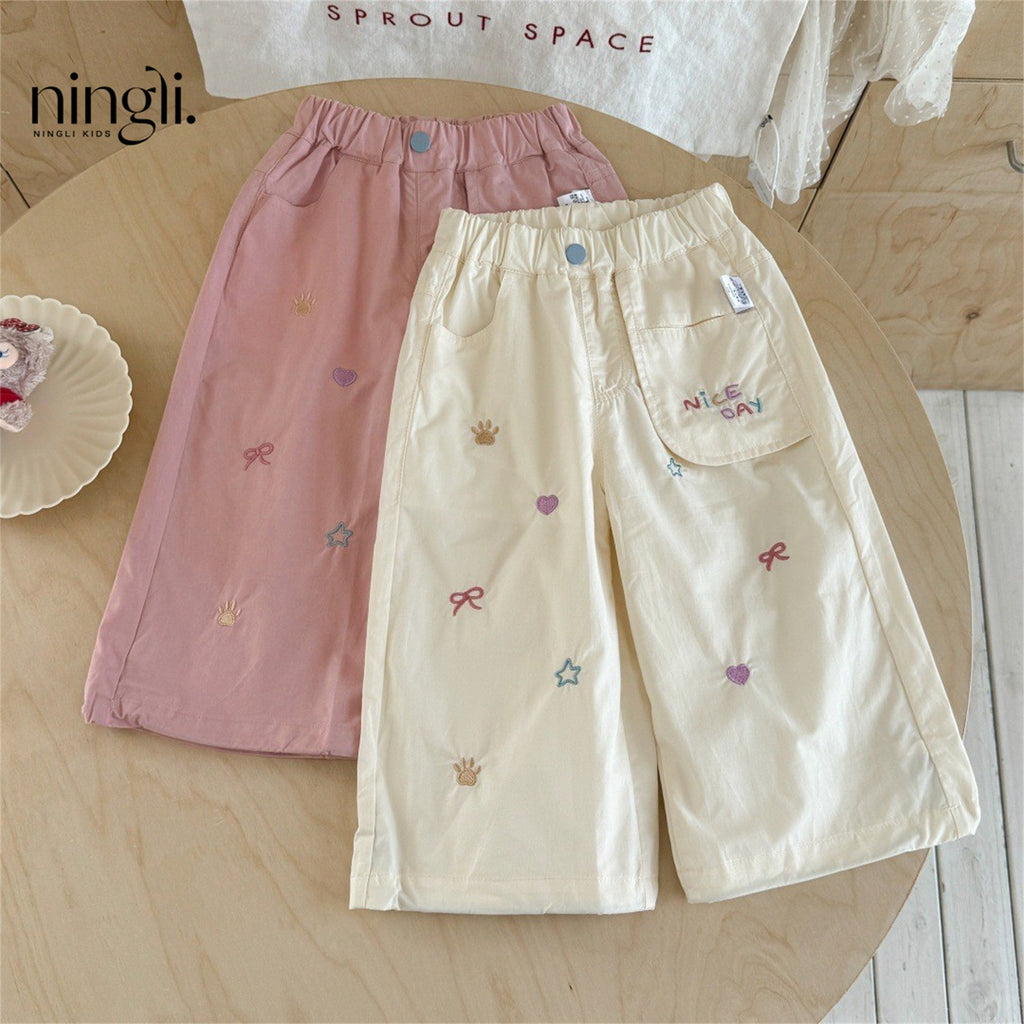 Girls Wide-leg Pants Western-style