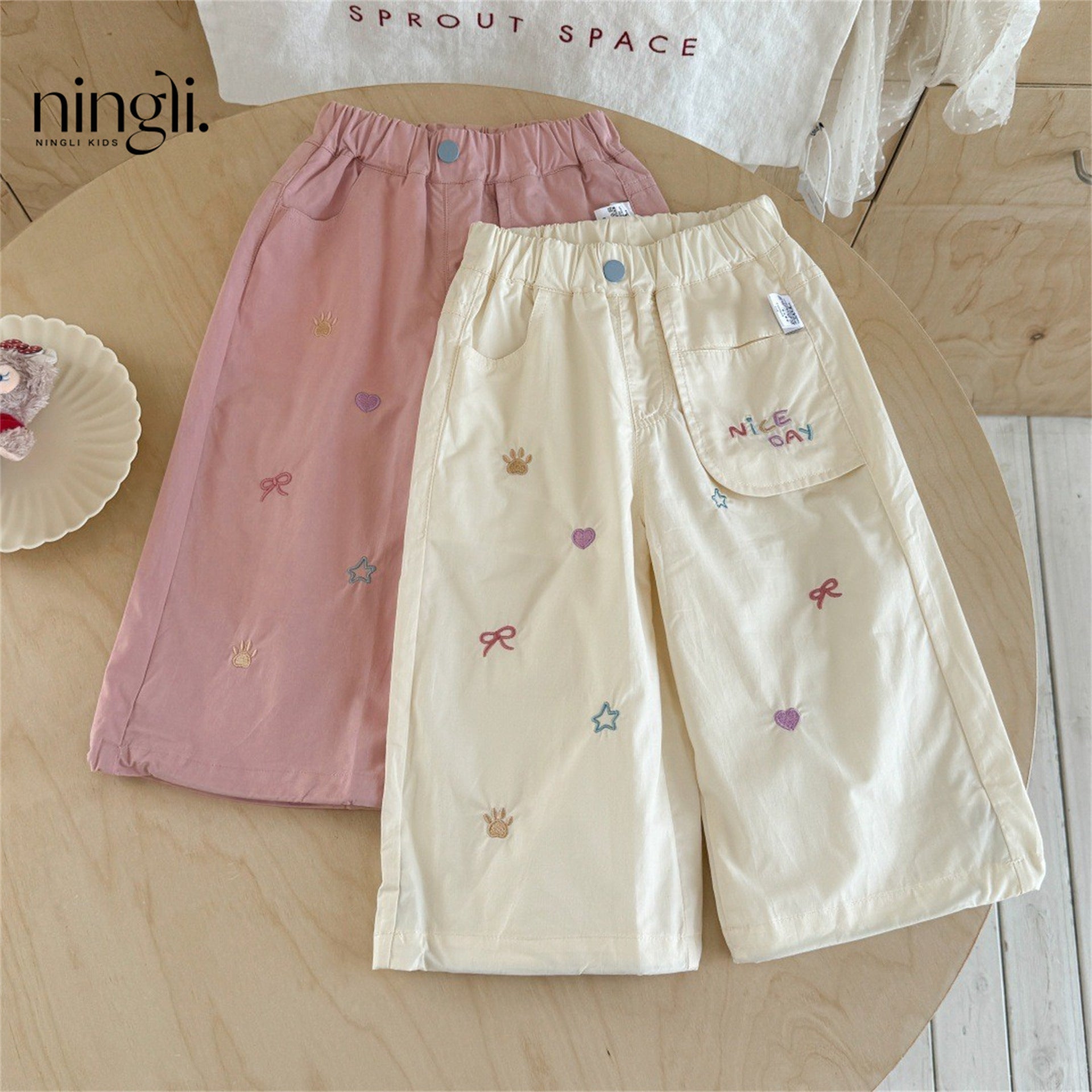 Girls Wide-leg Pants Western-style