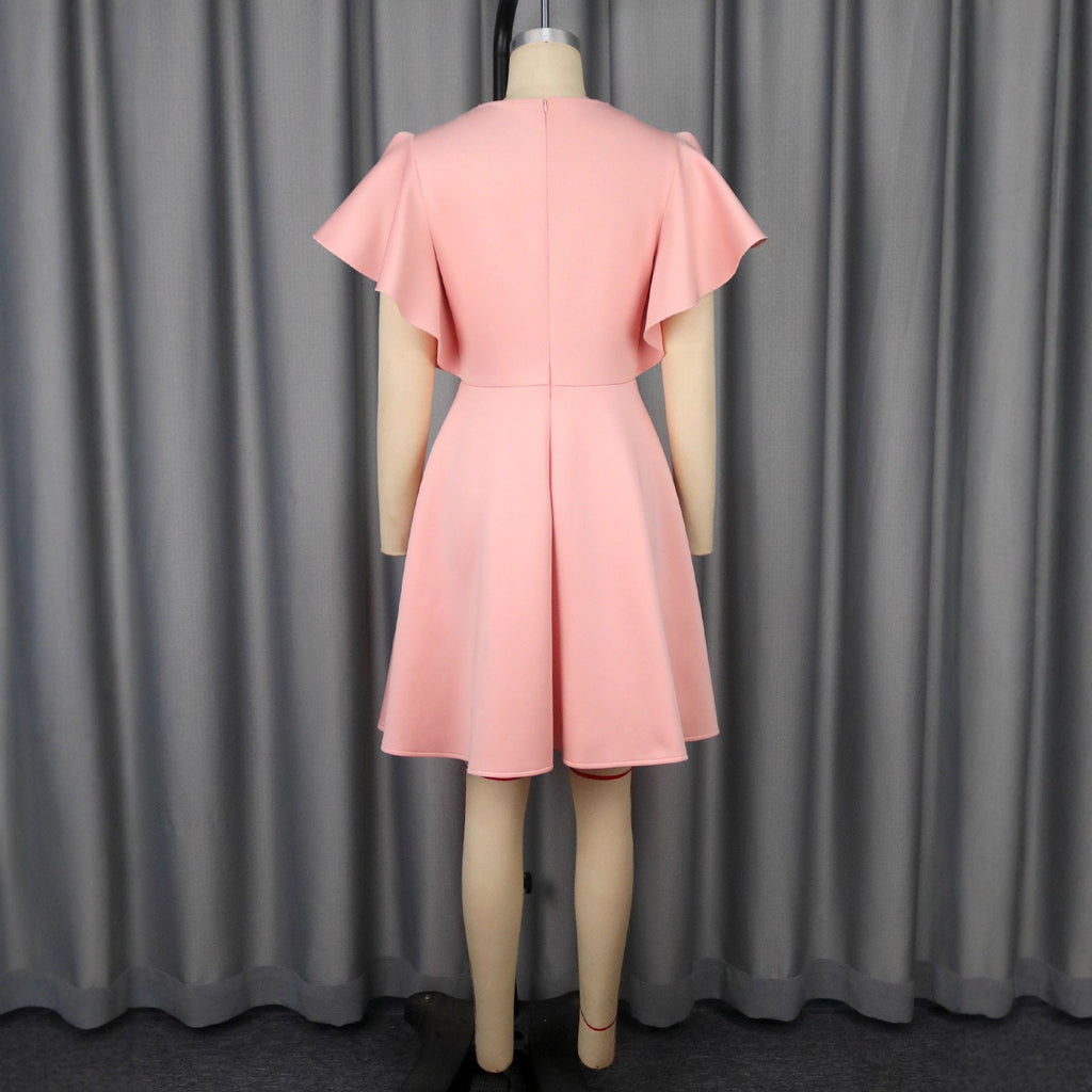 Elegant Embroidery Slim Fit Short Dress