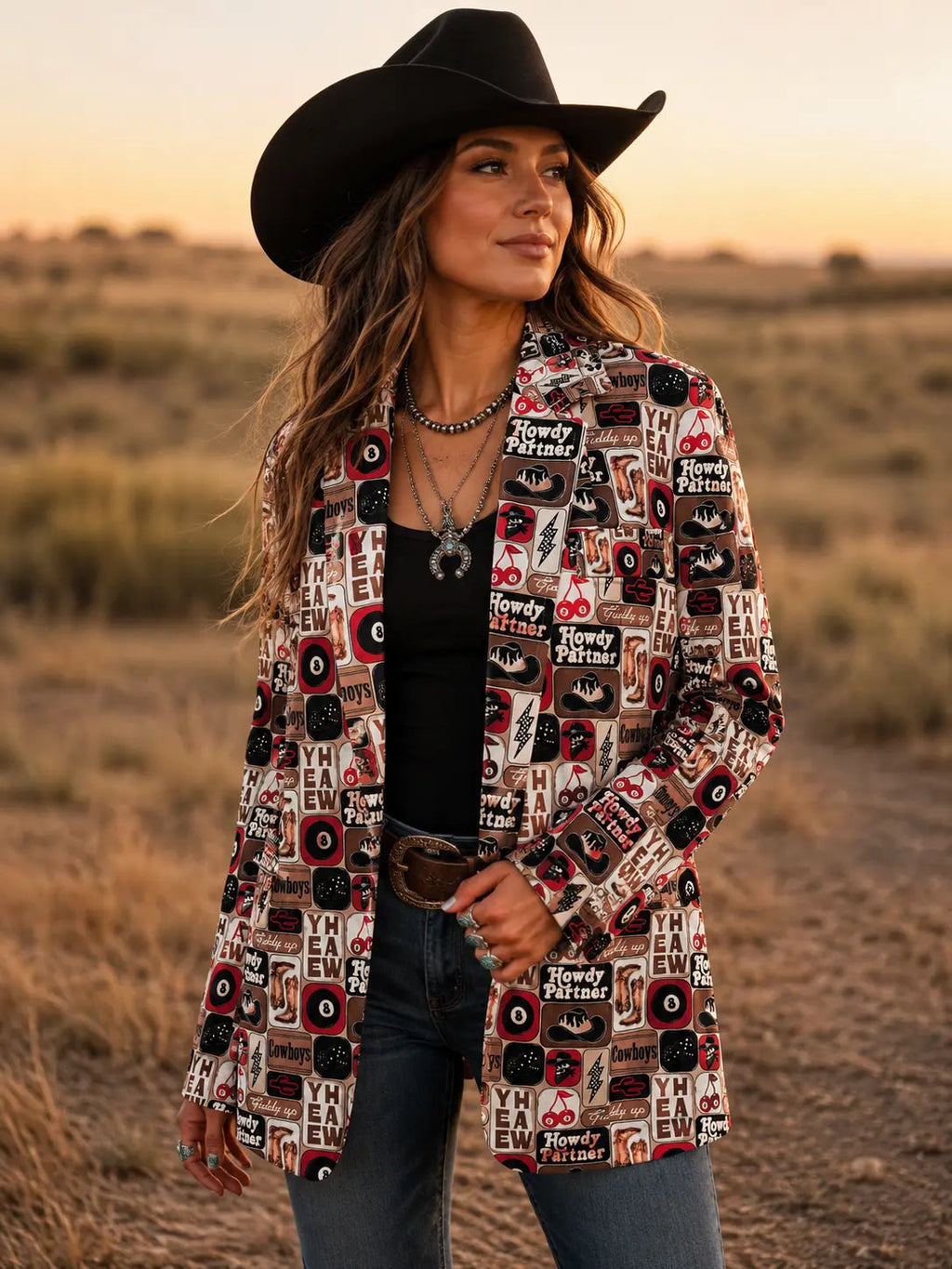Howdy Partner Blazer Jacket -100% Cotton