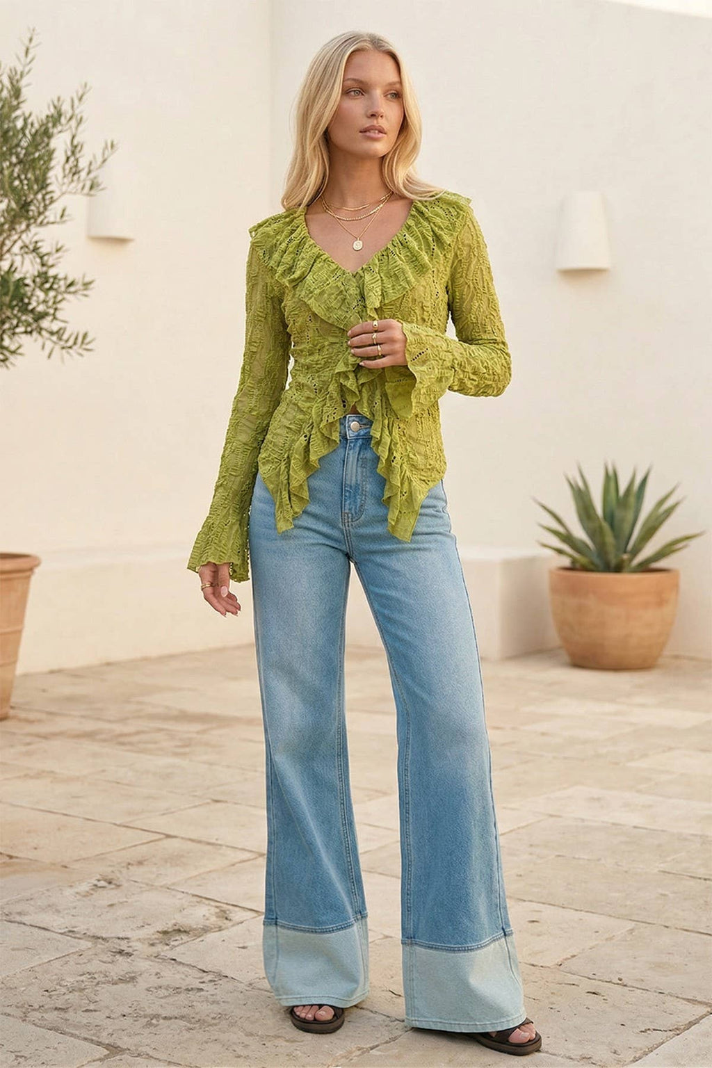 Western Willow Lace Top