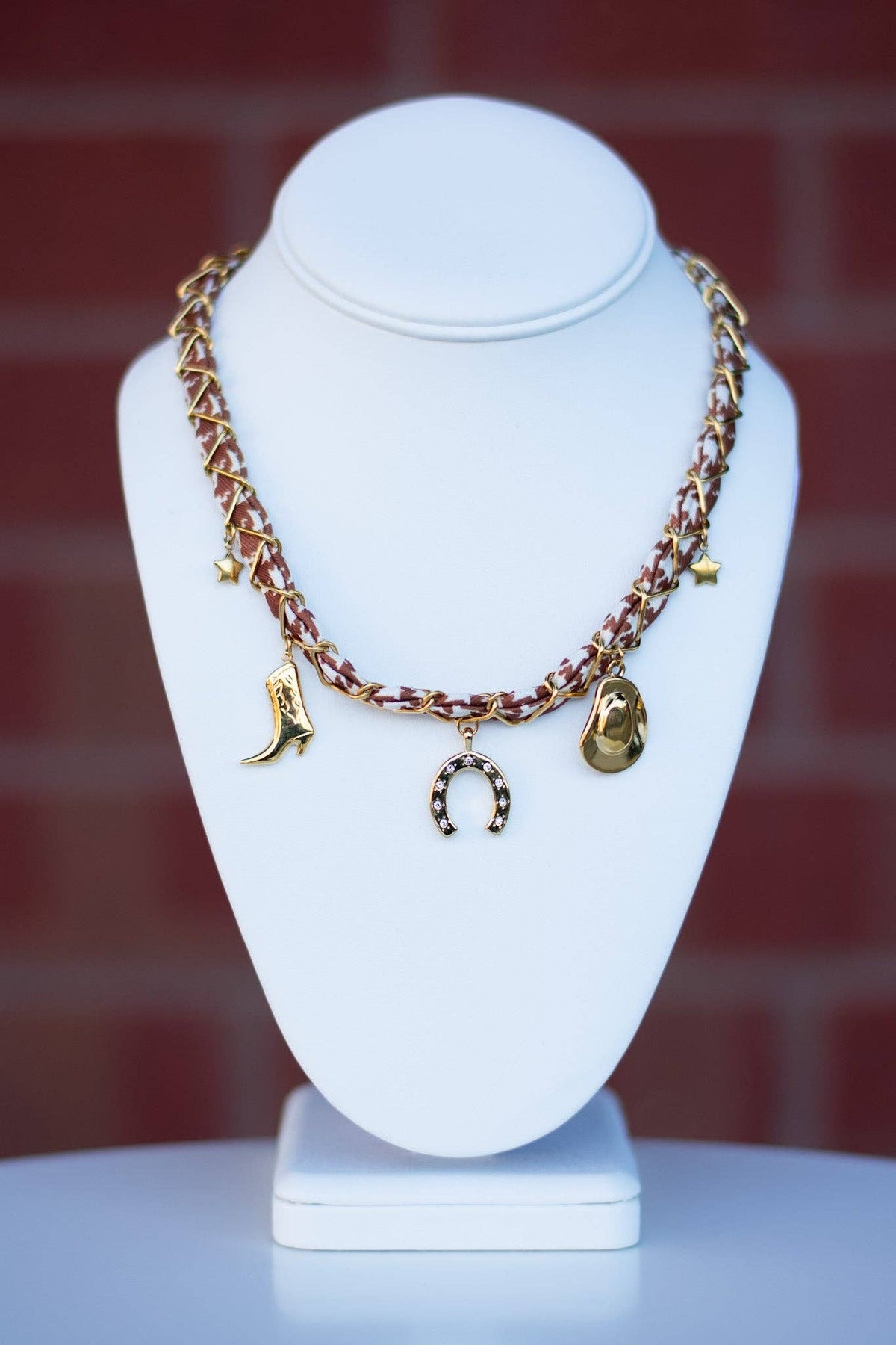 Scarf Charm Necklace - Cowgirl