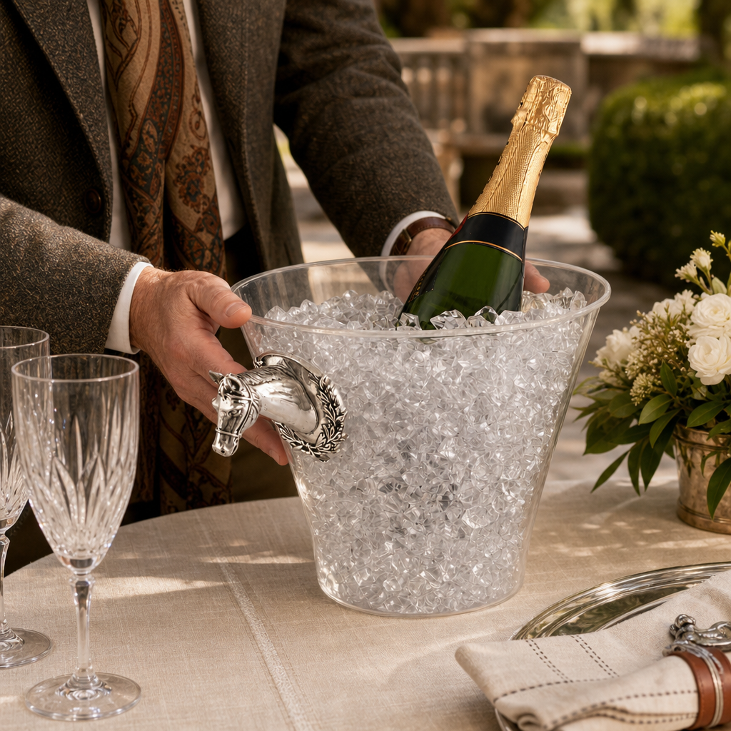 Horse Head Handle Acrylic Ice Bucket