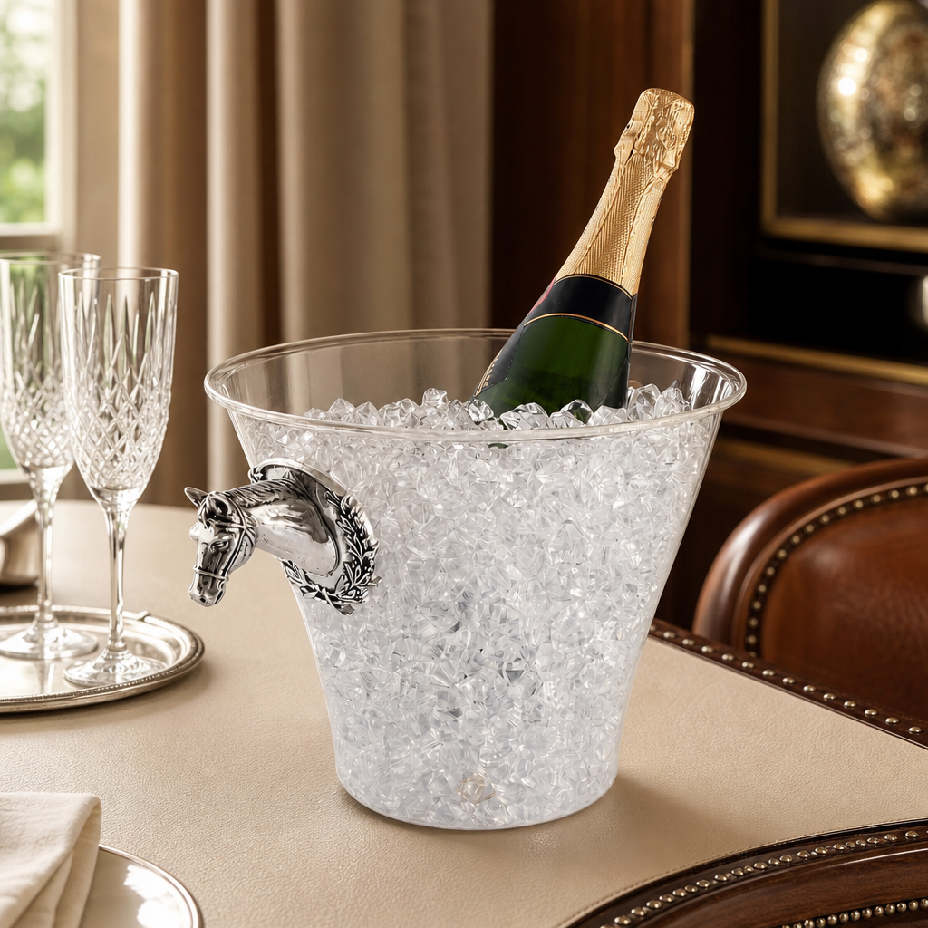 Horse Head Handle Acrylic Ice Bucket