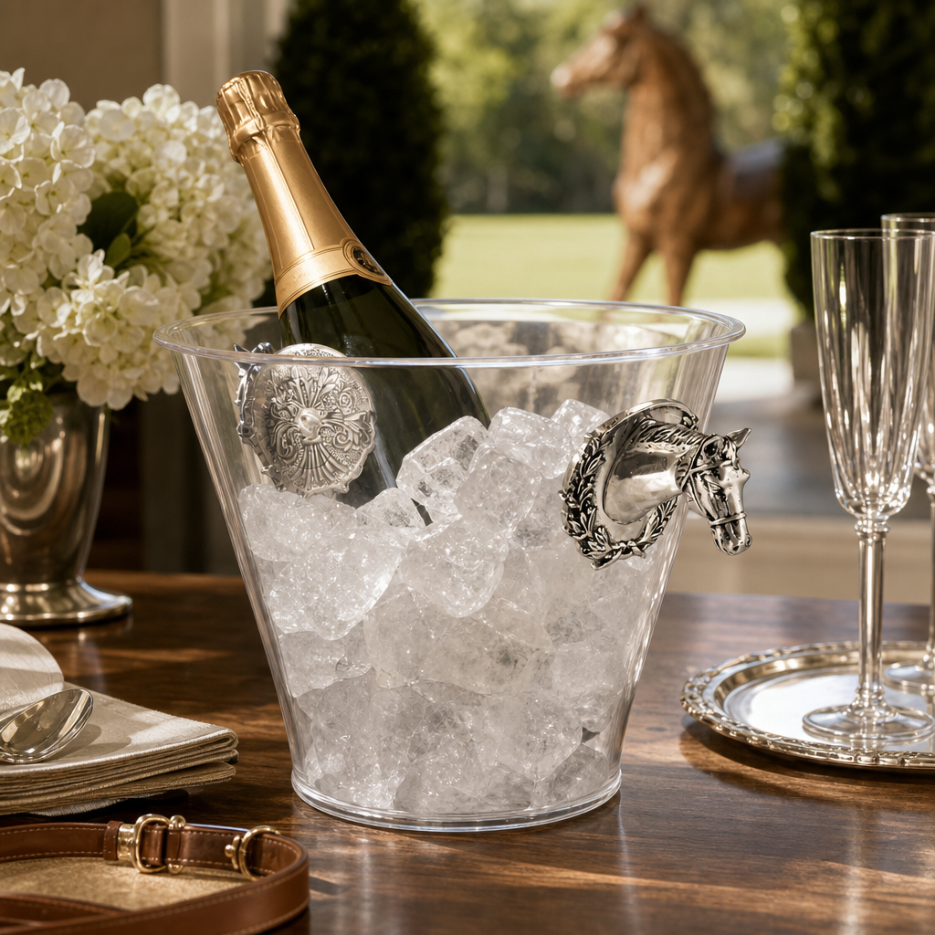 Horse Head Handle Acrylic Ice Bucket